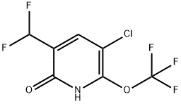 3-Chloro-5-(difluoromethyl)-6-hydroxy-2-(trifluoromethoxy)pyridine Structure