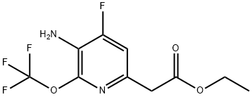 Ethyl 3-amino-4-fluoro-2-(trifluoromethoxy)pyridine-6-acetate 구조식 이미지