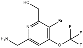 6-(Aminomethyl)-3-bromo-4-(trifluoromethoxy)pyridine-2-methanol Structure