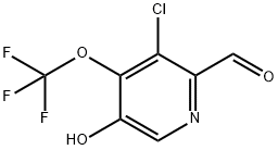 3-Chloro-5-hydroxy-4-(trifluoromethoxy)pyridine-2-carboxaldehyde Structure