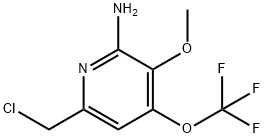 2-Amino-6-(chloromethyl)-3-methoxy-4-(trifluoromethoxy)pyridine Structure