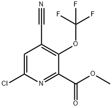 Methyl 6-chloro-4-cyano-3-(trifluoromethoxy)pyridine-2-carboxylate Structure