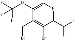 3-Bromo-4-(bromomethyl)-2-(difluoromethyl)-5-(trifluoromethoxy)pyridine Structure