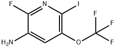 3-Amino-2-fluoro-6-iodo-5-(trifluoromethoxy)pyridine Structure