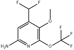 6-Amino-4-(difluoromethyl)-3-methoxy-2-(trifluoromethoxy)pyridine Structure