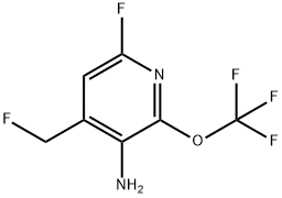 3-Amino-6-fluoro-4-(fluoromethyl)-2-(trifluoromethoxy)pyridine 구조식 이미지