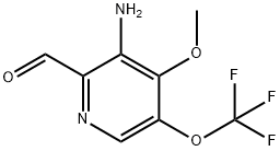 3-Amino-4-methoxy-5-(trifluoromethoxy)pyridine-2-carboxaldehyde Structure