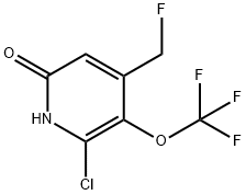 2-Chloro-4-(fluoromethyl)-6-hydroxy-3-(trifluoromethoxy)pyridine Structure