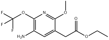 Ethyl 3-amino-6-methoxy-2-(trifluoromethoxy)pyridine-5-acetate Structure