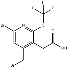 6-Bromo-4-(bromomethyl)-2-(trifluoromethoxy)pyridine-3-acetic acid 구조식 이미지