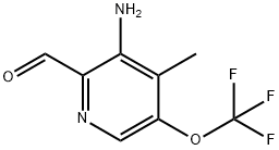 3-Amino-4-methyl-5-(trifluoromethoxy)pyridine-2-carboxaldehyde Structure