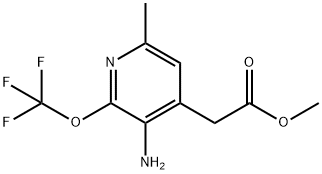 Methyl 3-amino-6-methyl-2-(trifluoromethoxy)pyridine-4-acetate Structure