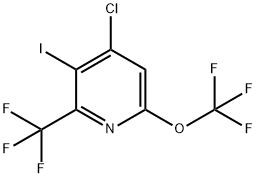 4-Chloro-3-iodo-6-(trifluoromethoxy)-2-(trifluoromethyl)pyridine Structure