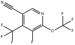 5-Cyano-3-fluoro-2-(trifluoromethoxy)-4-(trifluoromethyl)pyridine Structure