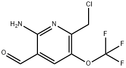 2-Amino-6-(chloromethyl)-5-(trifluoromethoxy)pyridine-3-carboxaldehyde Structure