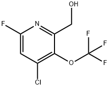 4-Chloro-6-fluoro-3-(trifluoromethoxy)pyridine-2-methanol Structure