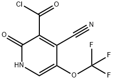 4-Cyano-2-hydroxy-5-(trifluoromethoxy)pyridine-3-carbonyl chloride Structure