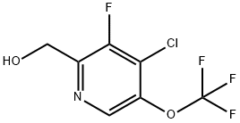 4-Chloro-3-fluoro-5-(trifluoromethoxy)pyridine-2-methanol Structure