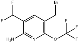 2-Amino-5-(bromomethyl)-3-(difluoromethyl)-6-(trifluoromethoxy)pyridine Structure