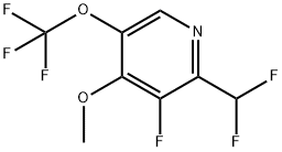 2-(Difluoromethyl)-3-fluoro-4-methoxy-5-(trifluoromethoxy)pyridine Structure