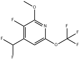 4-(Difluoromethyl)-3-fluoro-2-methoxy-6-(trifluoromethoxy)pyridine Structure