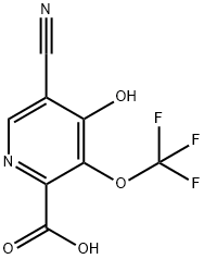 5-Cyano-4-hydroxy-3-(trifluoromethoxy)pyridine-2-carboxylic acid Structure