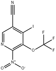 5-Cyano-4-iodo-2-nitro-3-(trifluoromethoxy)pyridine Structure