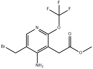 Methyl 4-amino-5-(bromomethyl)-2-(trifluoromethoxy)pyridine-3-acetate Structure