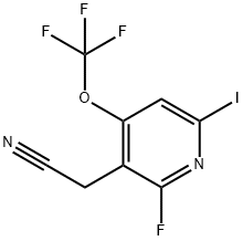 2-Fluoro-6-iodo-4-(trifluoromethoxy)pyridine-3-acetonitrile Structure