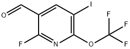 2-Fluoro-5-iodo-6-(trifluoromethoxy)pyridine-3-carboxaldehyde Structure