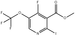 Methyl 4-fluoro-2-iodo-5-(trifluoromethoxy)pyridine-3-carboxylate Structure