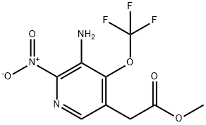 Methyl 3-amino-2-nitro-4-(trifluoromethoxy)pyridine-5-acetate Structure