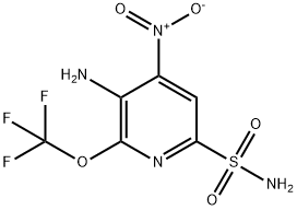 3-Amino-4-nitro-2-(trifluoromethoxy)pyridine-6-sulfonamide Structure