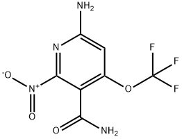 6-Amino-2-nitro-4-(trifluoromethoxy)pyridine-3-carboxamide Structure