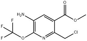 Methyl 3-amino-6-(chloromethyl)-2-(trifluoromethoxy)pyridine-5-carboxylate Structure