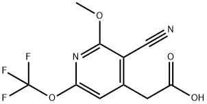 3-Cyano-2-methoxy-6-(trifluoromethoxy)pyridine-4-acetic acid Structure