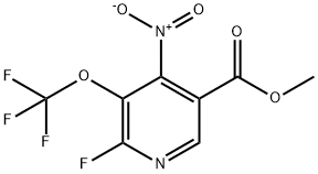 Methyl 2-fluoro-4-nitro-3-(trifluoromethoxy)pyridine-5-carboxylate Structure