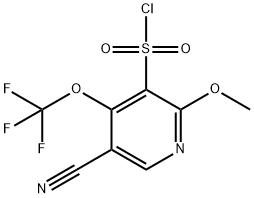 5-Cyano-2-methoxy-4-(trifluoromethoxy)pyridine-3-sulfonyl chloride Structure