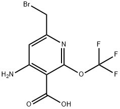 4-Amino-6-(bromomethyl)-2-(trifluoromethoxy)pyridine-3-carboxylic acid Structure