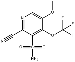 2-Cyano-5-methoxy-4-(trifluoromethoxy)pyridine-3-sulfonamide Structure