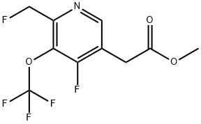 Methyl 4-fluoro-2-(fluoromethyl)-3-(trifluoromethoxy)pyridine-5-acetate Structure