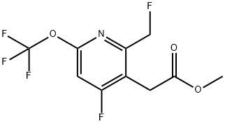 Methyl 4-fluoro-2-(fluoromethyl)-6-(trifluoromethoxy)pyridine-3-acetate Structure