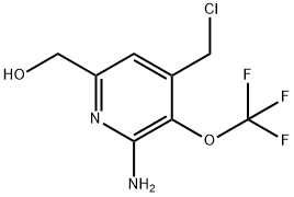 2-Amino-4-(chloromethyl)-3-(trifluoromethoxy)pyridine-6-methanol Structure