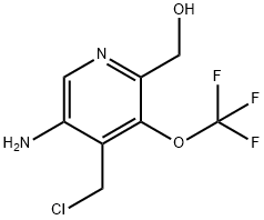 5-Amino-4-(chloromethyl)-3-(trifluoromethoxy)pyridine-2-methanol Structure