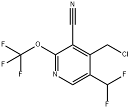 4-(Chloromethyl)-3-cyano-5-(difluoromethyl)-2-(trifluoromethoxy)pyridine Structure