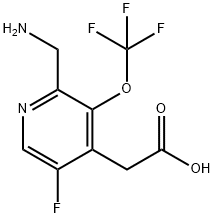 2-(Aminomethyl)-5-fluoro-3-(trifluoromethoxy)pyridine-4-acetic acid Structure