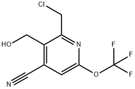 2-(Chloromethyl)-4-cyano-6-(trifluoromethoxy)pyridine-3-methanol Structure