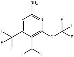 6-Amino-3-(difluoromethyl)-2-(trifluoromethoxy)-4-(trifluoromethyl)pyridine Structure