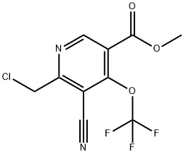 Methyl 2-(chloromethyl)-3-cyano-4-(trifluoromethoxy)pyridine-5-carboxylate Structure