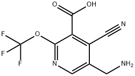 5-(Aminomethyl)-4-cyano-2-(trifluoromethoxy)pyridine-3-carboxylic acid Structure